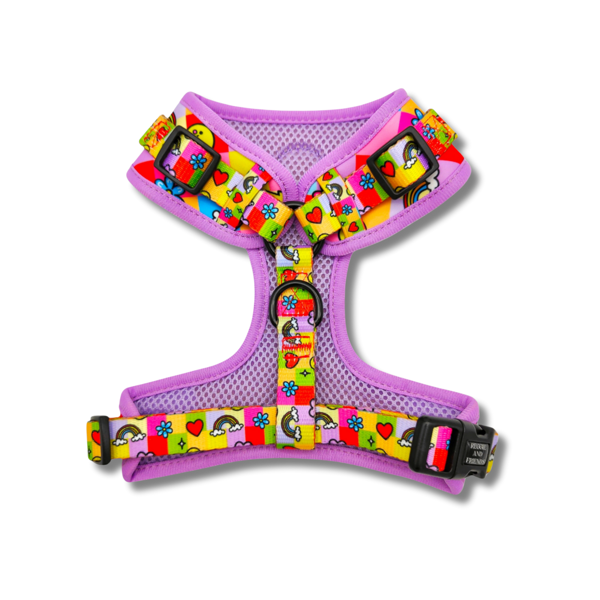 Colourful Adjustable Dog Harness - Reggie and Friends