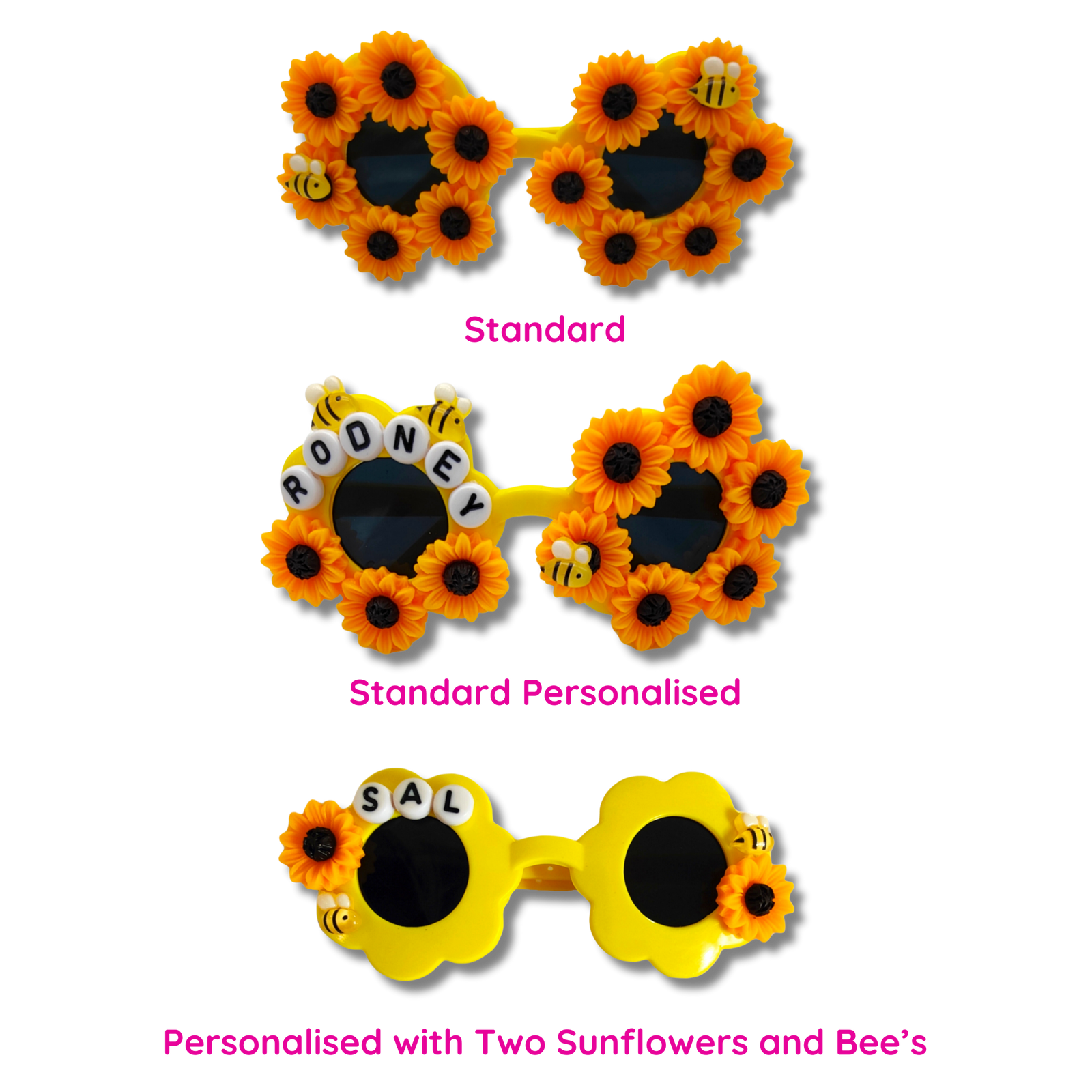 Custom Made Sunflower Pet Sunglasses - Reggie and Friends