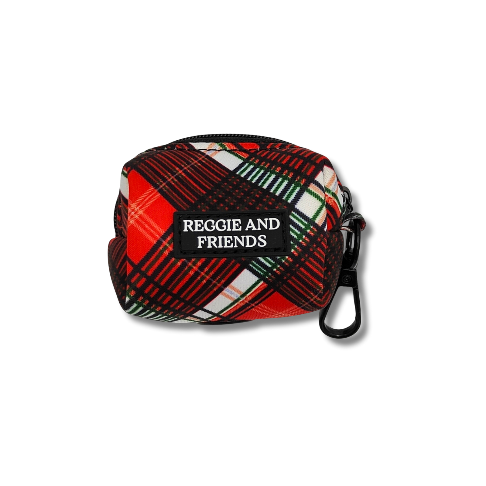 Red Plaid Dog Poo Bag Holder - Reggie and Friends