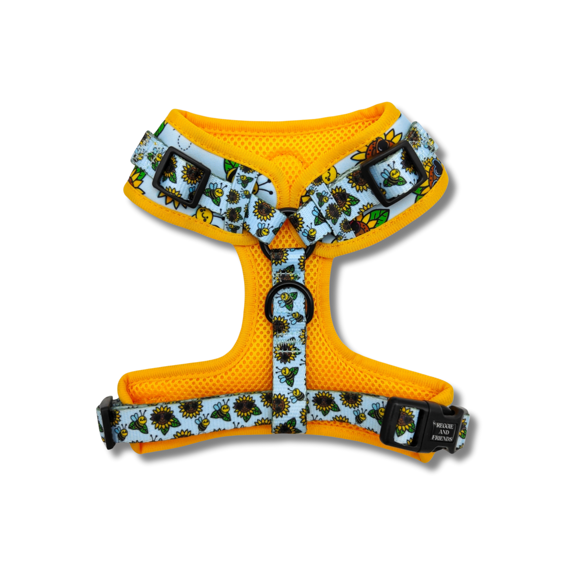 Sunflower and Bee Dog Adjustable Harness - Reggie and Friends