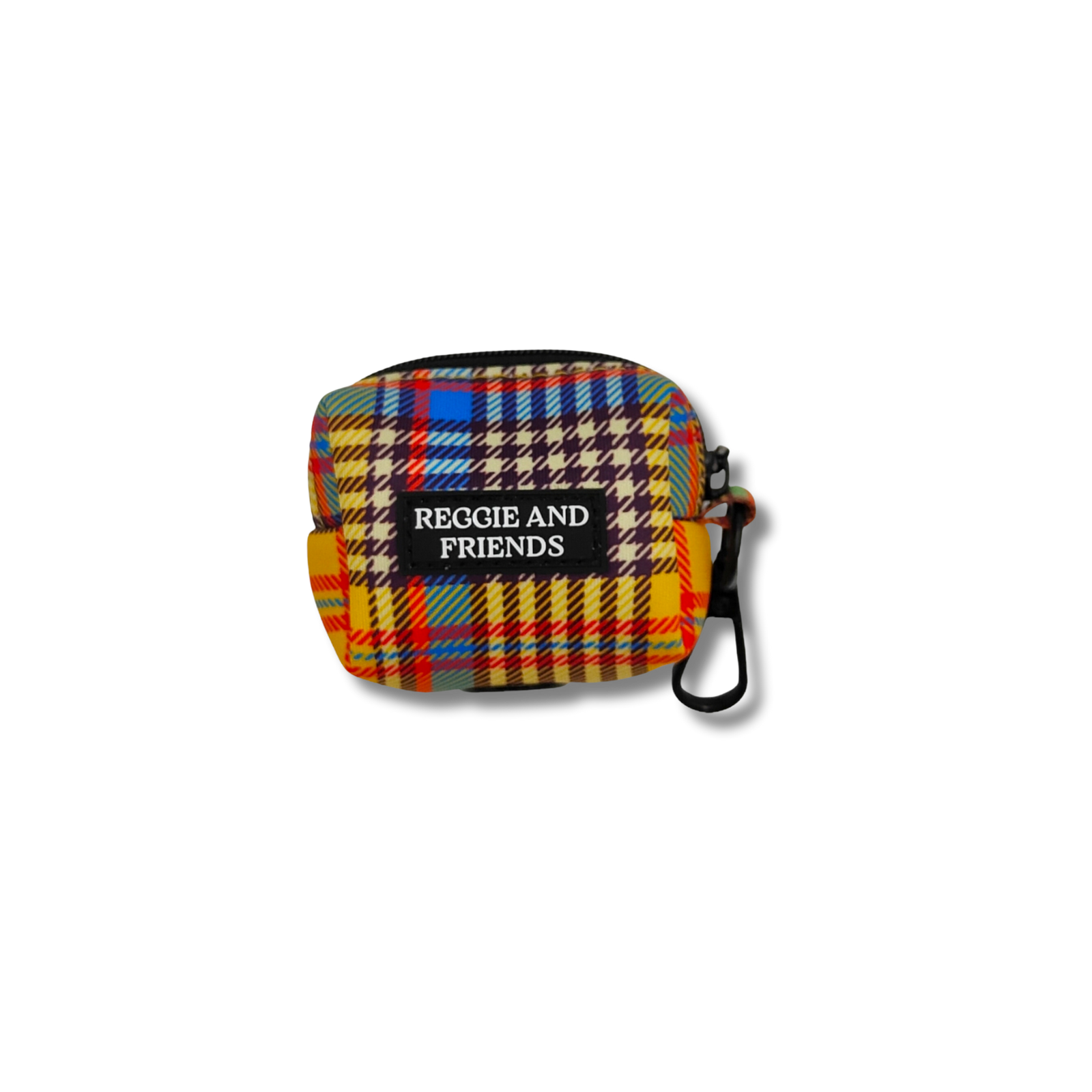 Yellow Plaid Poo Bag Holder - Reggie and Friends
