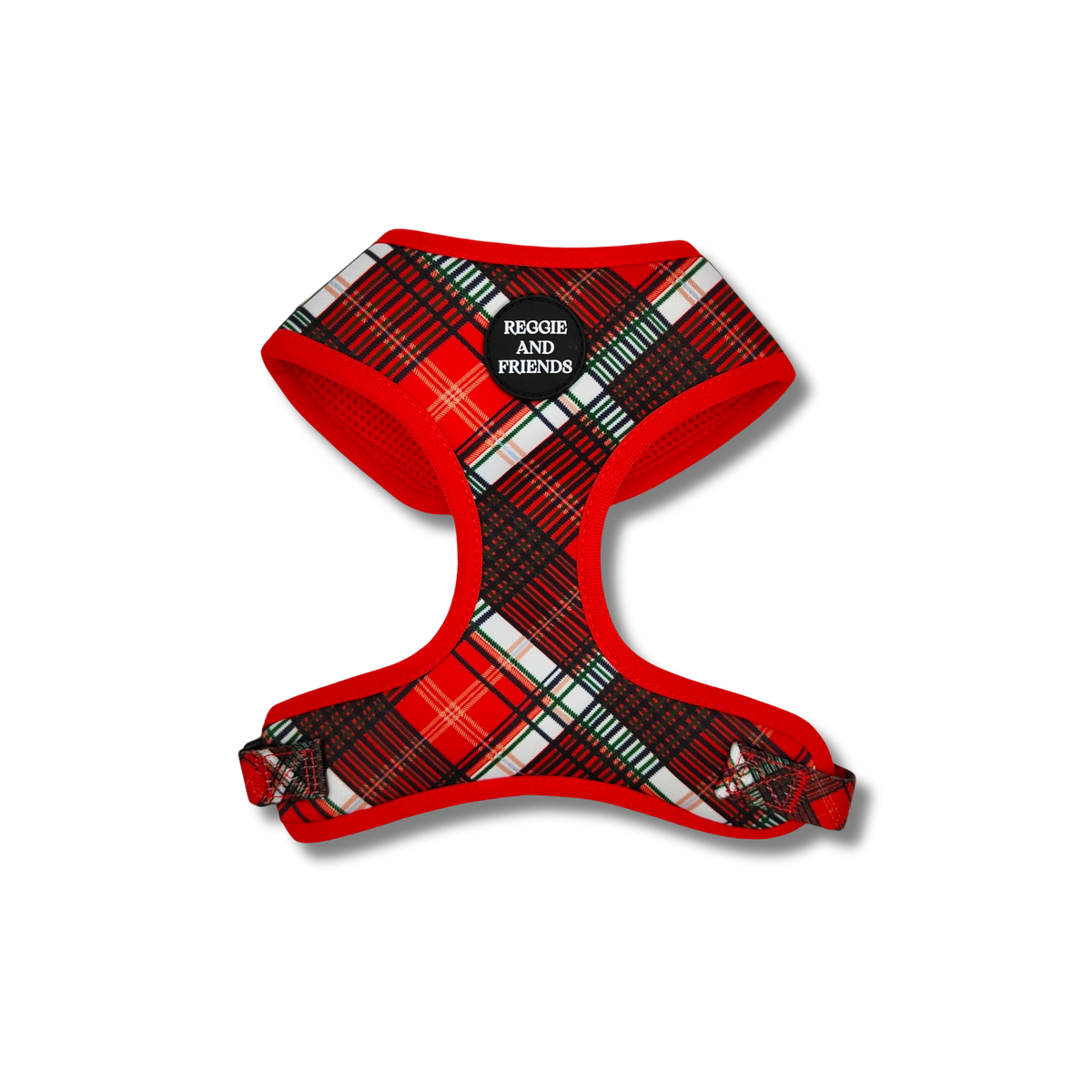 Red Tartan Dog Harness - Reggie and Friends