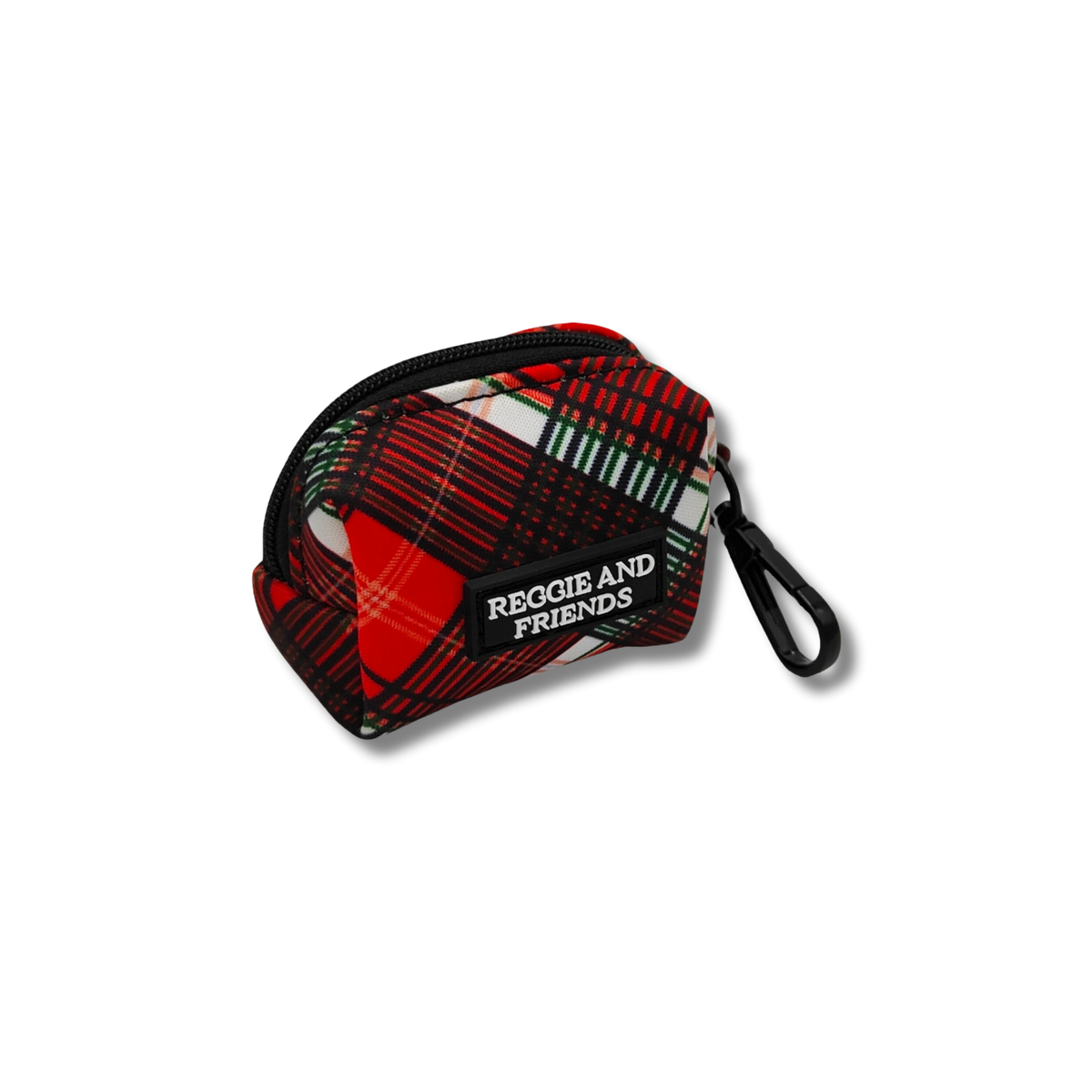 Red Tartan Dog Poo Bag Holder - Reggie and Friends