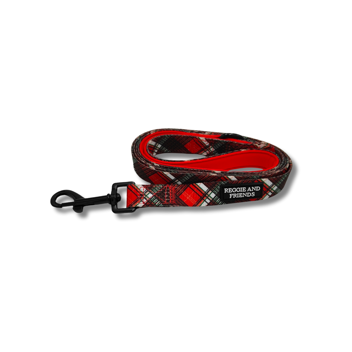 Red Tartan Pet Leash - Reggie and Friends