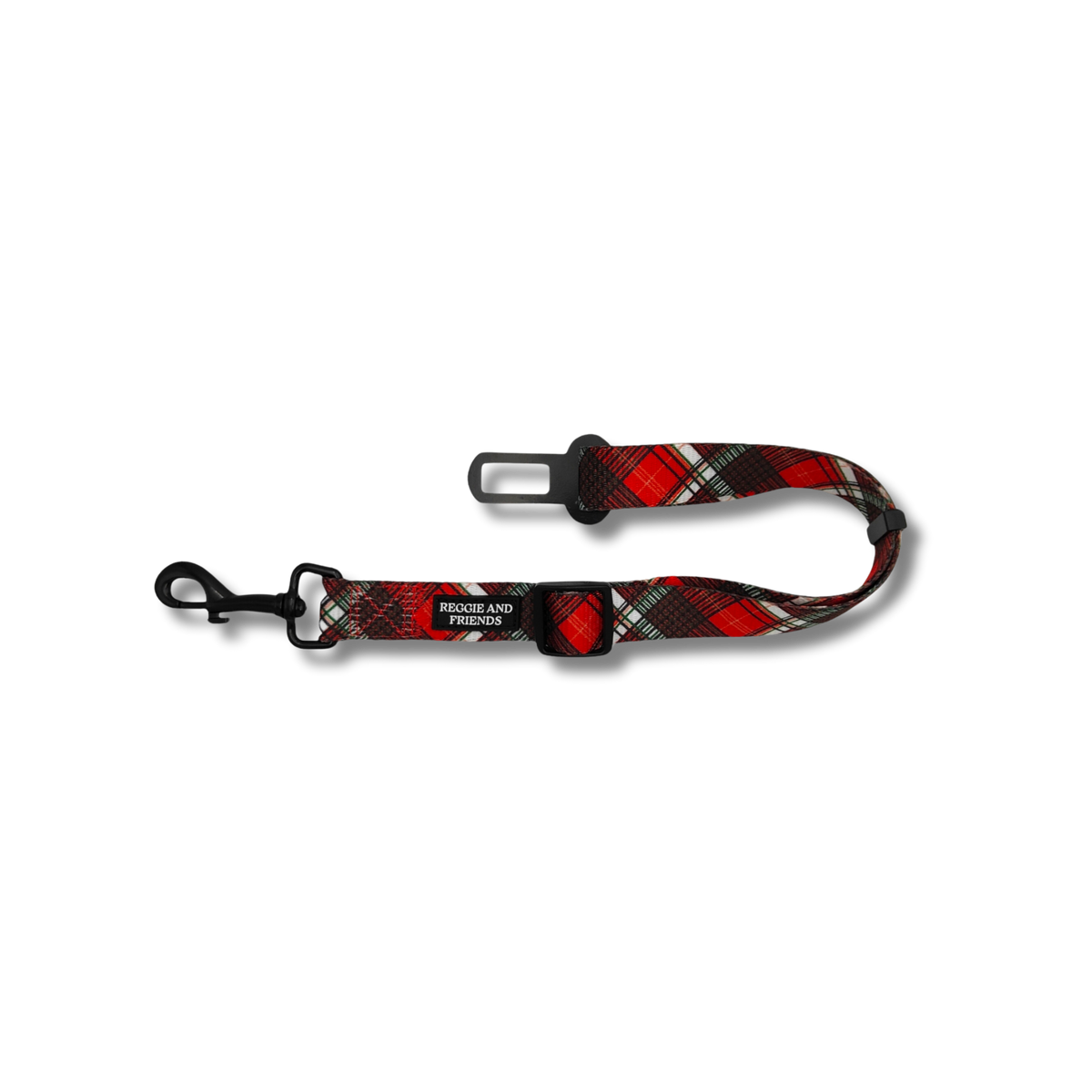 Red Tartan Pet Seatbelt - Reggie and Friends