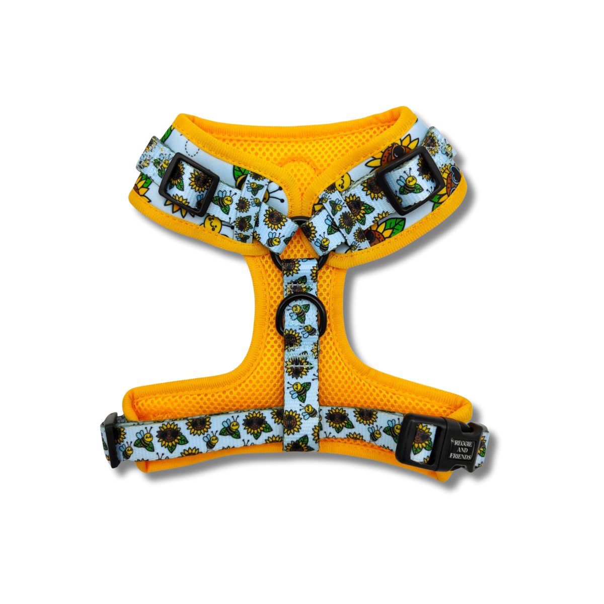 Sunflower and Bee Dog Adjustable Harness - Reggie and Friends