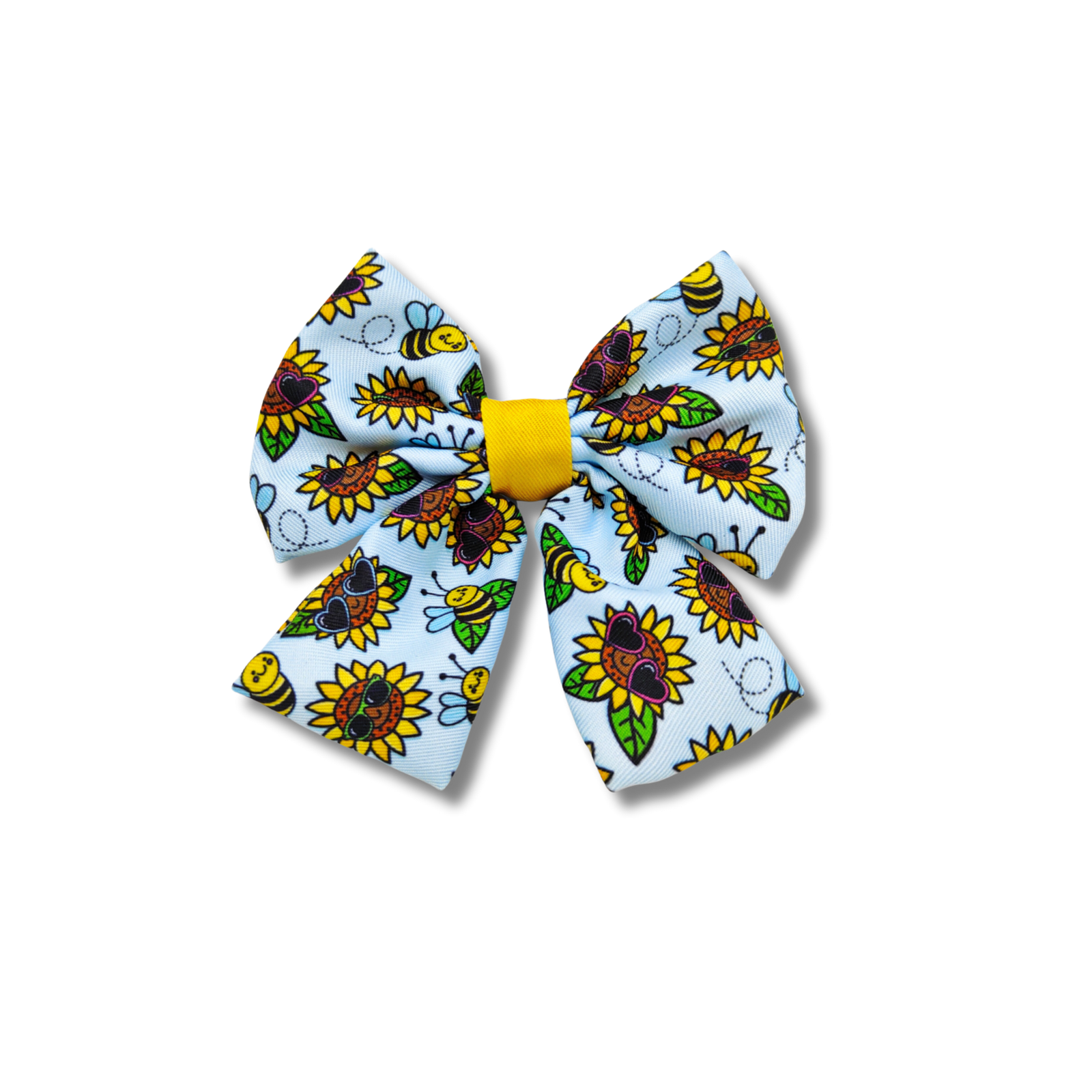 Sunflower and Bee Dog Bow Tie - Reggie and Friends