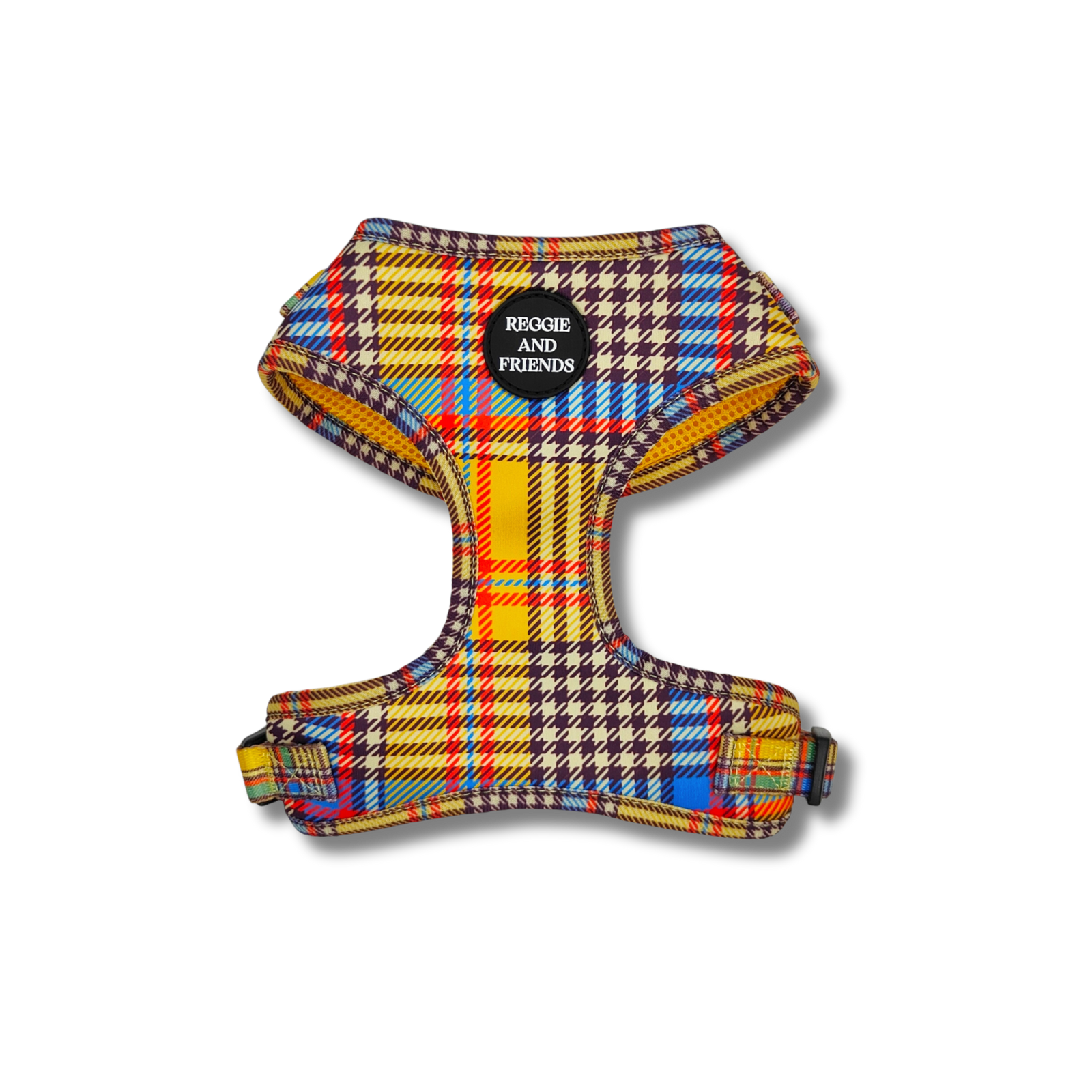 Yellow Tartan Dog Harness - Reggie and Friends