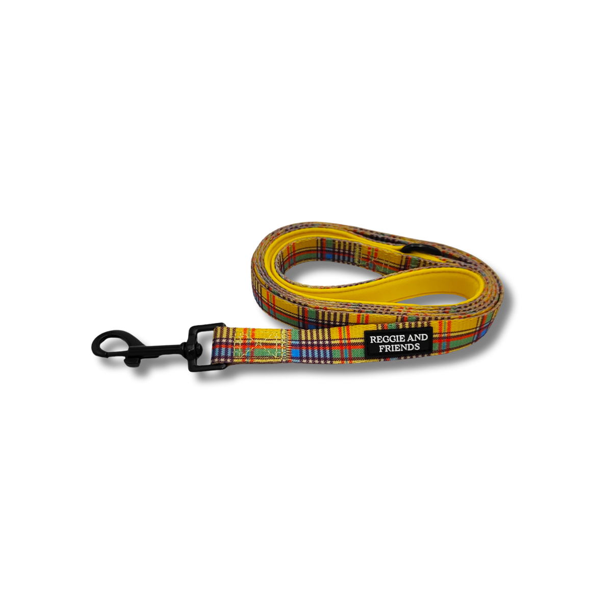 Yellow Tartan Pet Leash - Reggie and Friends