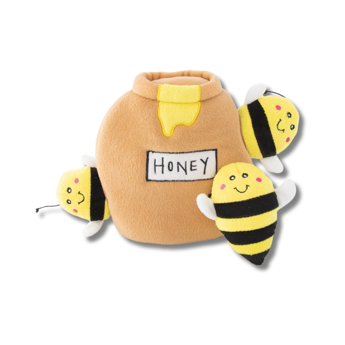 ZippyPaws Honey Pot Hidden pet plush toy - Reggie and Friends